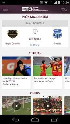 Copa TOTAL Sudamericana android App screenshot 4